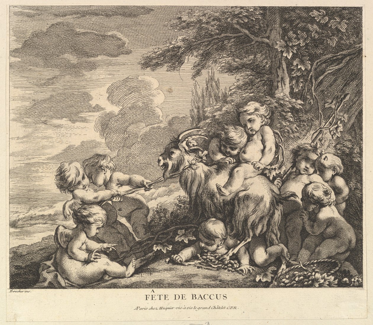 Bacchus Bayramı, M.Ö. 1738. by Pierre Alexandre Aveline