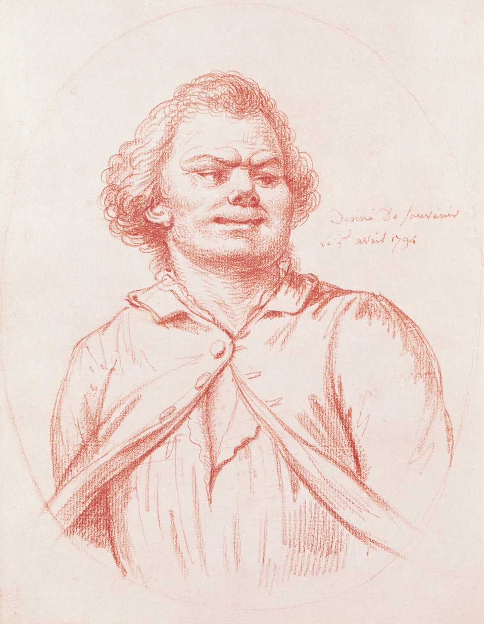Danton, İnfazına Yol Açtı, 1794 (kağıt üzerinde kırmızı tebeşir) by Pierre Alexandre Wille