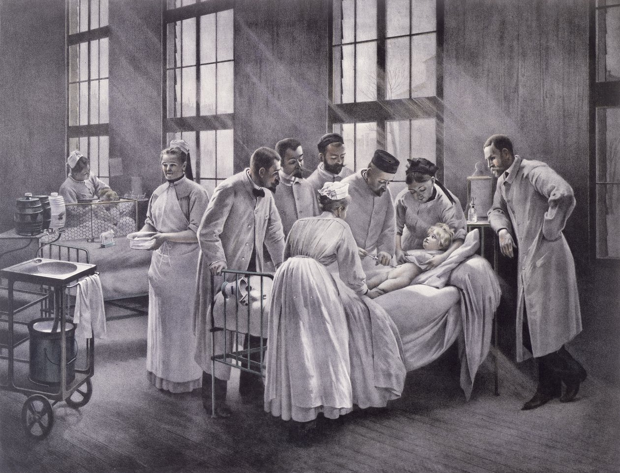 Doktor Roux Tarafından Tedavi Edilen Krup, E. Buval tarafından gravür by Pierre Andre Brouillet