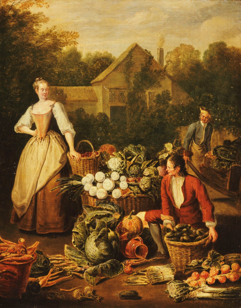 Sebze Satın Alan Bir Hizmetçi, 1727 by Pierre Angelis or Angillis