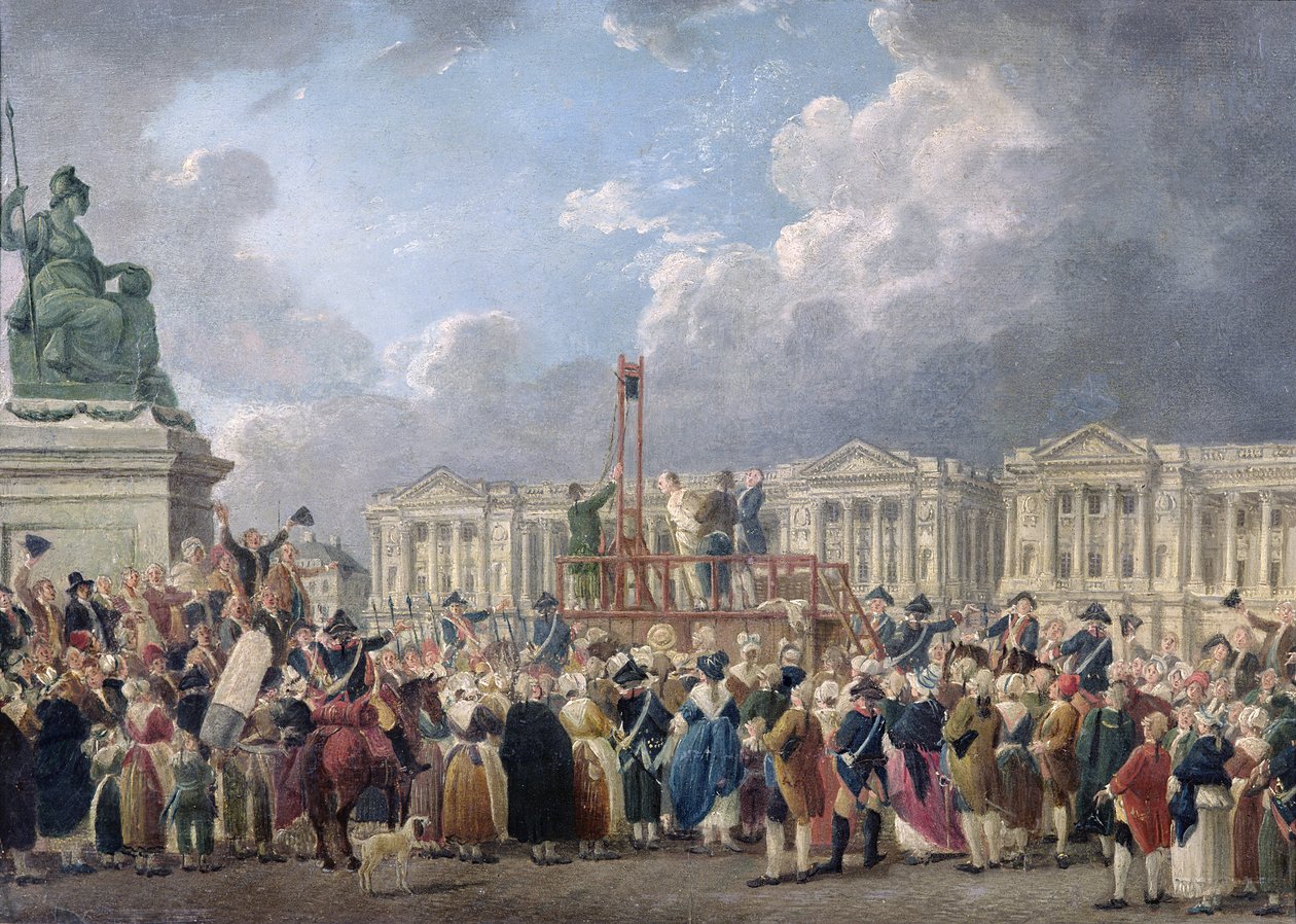 Bir Yürütme, Place de la Revolution, Ağustos 1793 ile Haziran 1794 arasında by Pierre Antoine Demachy