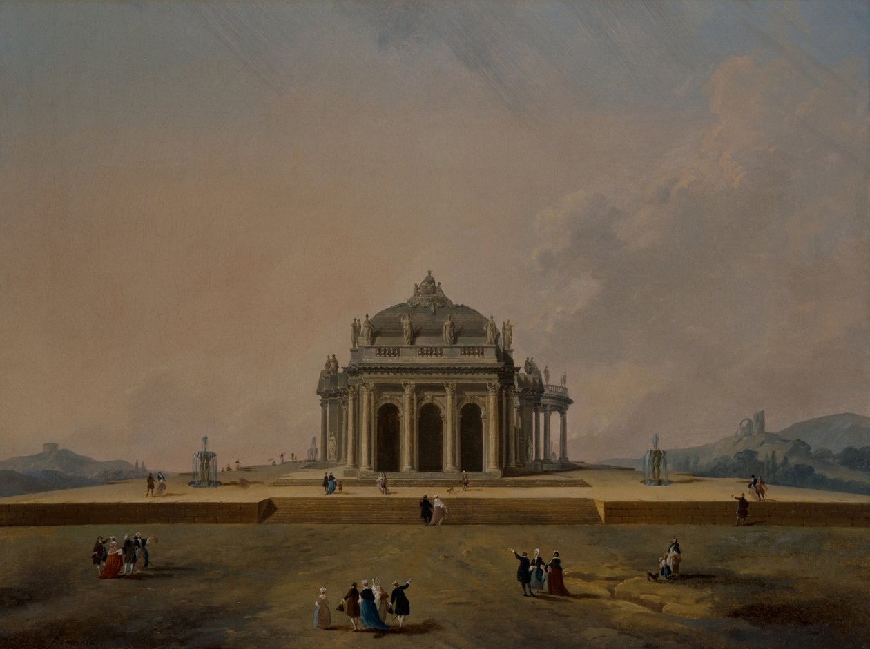 Figürlerle fantastik mimari çalışmalar by Pierre Antoine Demachy