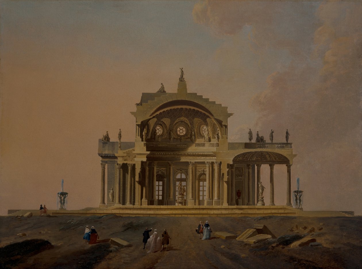 Figürlerle fantastik mimari çalışmalar by Pierre Antoine Demachy