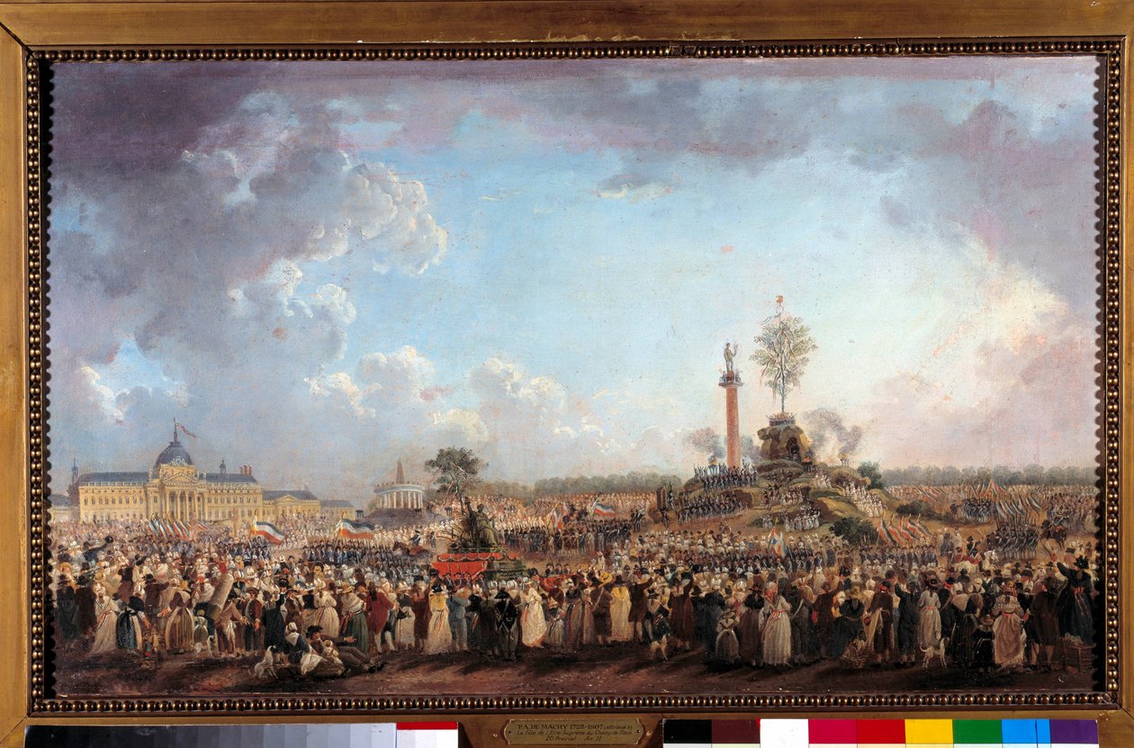 Champ-de-Mars'ta Fete de l'Etre Supreme (20 kır yılı 2 veya 8 Haziran 1794), Pierre De Machy (1723-1807) tarafından resim by Pierre Antoine Demachy