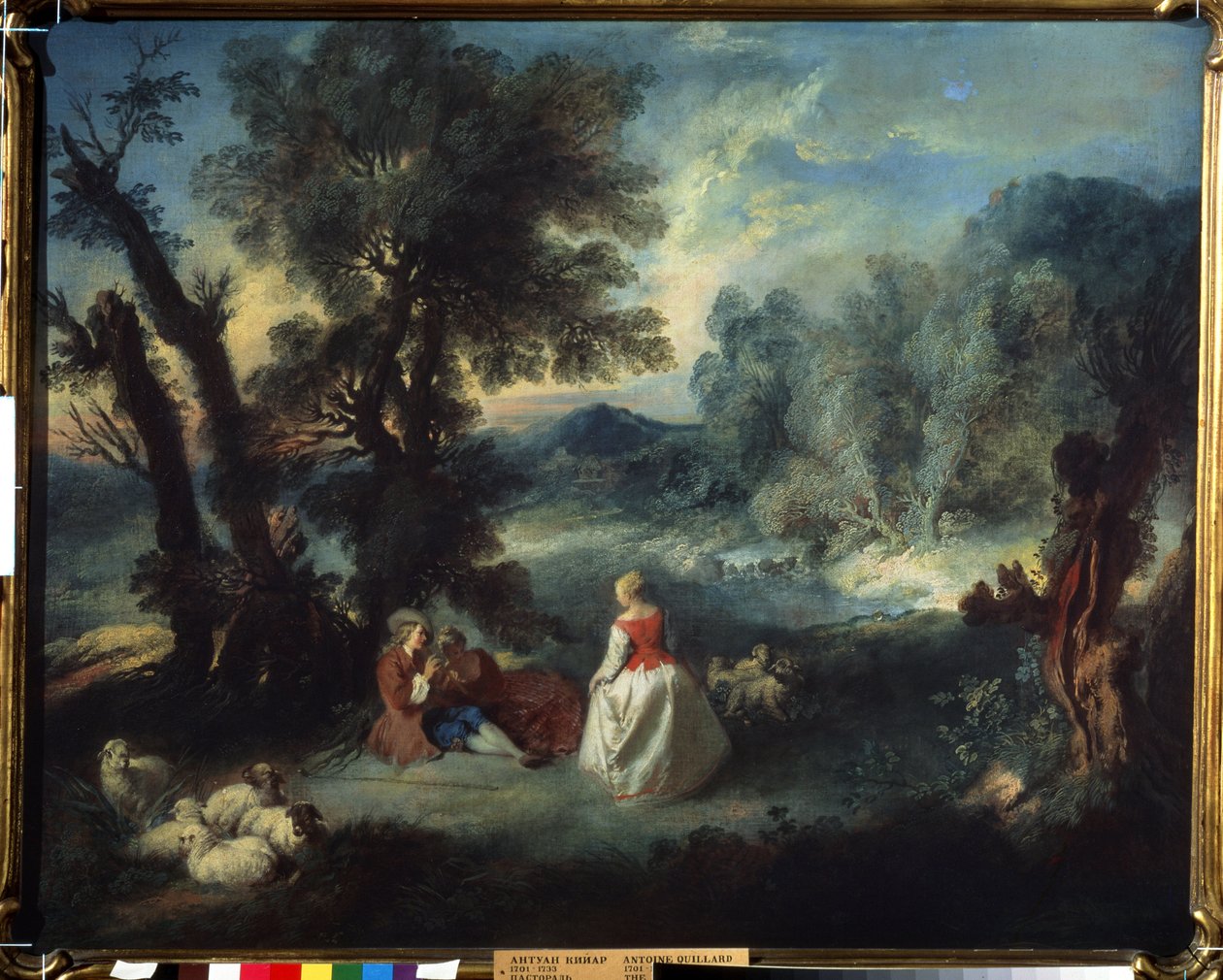 "Pastoral Sahne" Çobanlar arasındaki baştan çıkarma sahnesi. Pierre Antoine Quillard (1701-1733) tarafından 1730 dolaylarında Puşkin Müzesi, Moskova by Pierre Antoine Quillard