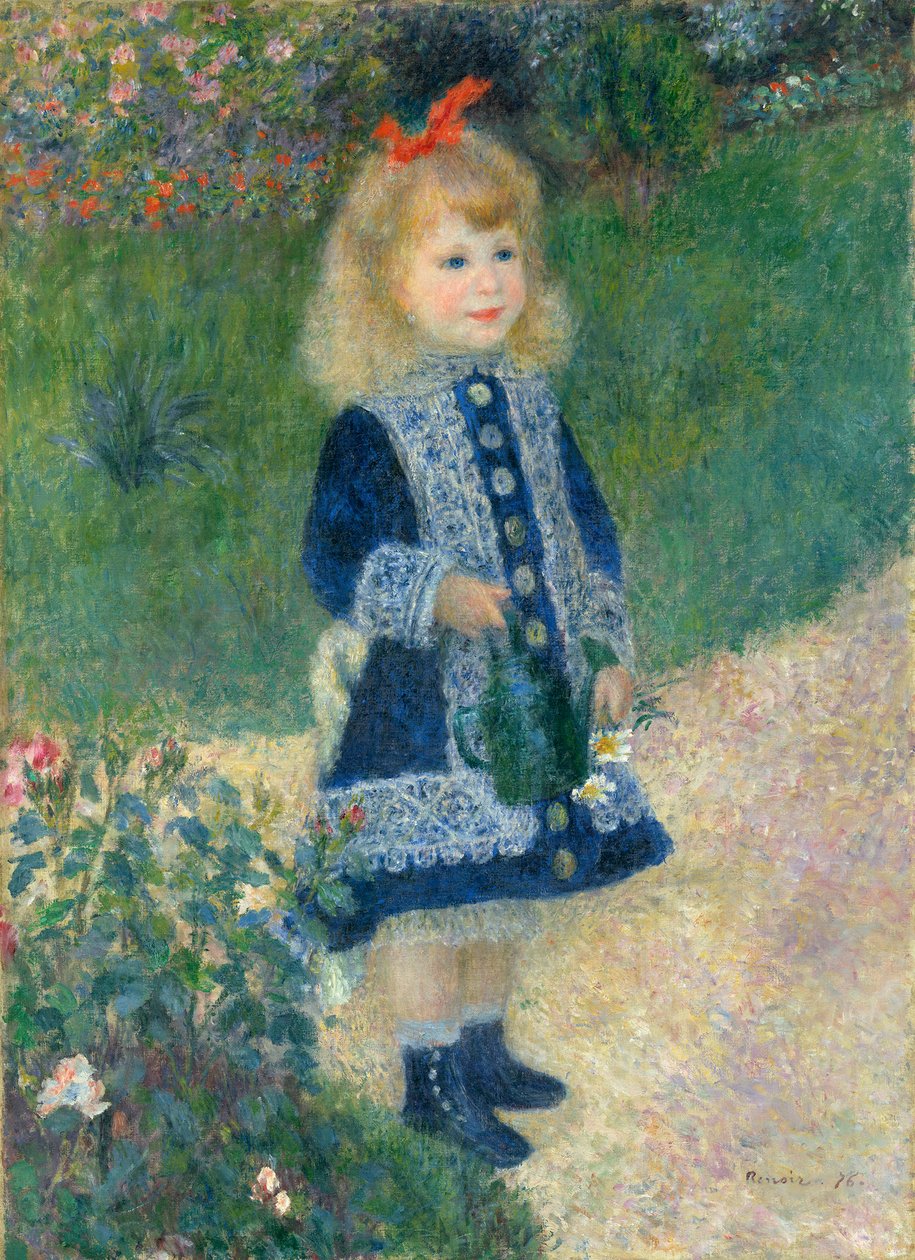 Sulama Kovası Olan Bir Kız by Pierre Auguste Renoir