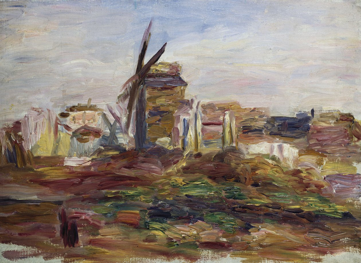 bir yel değirmeni by Pierre Auguste Renoir