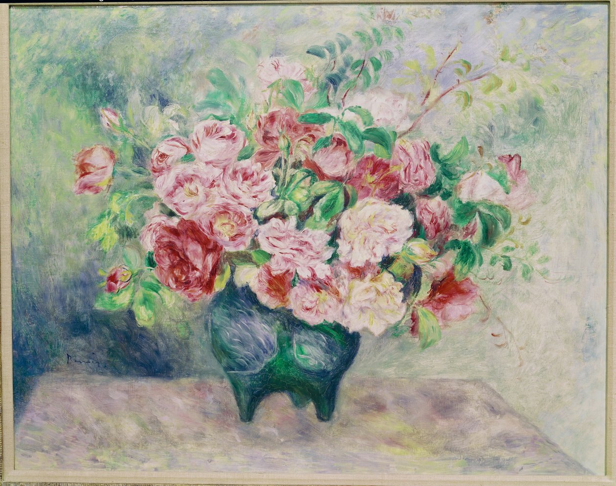 Bir buket çiçek (tuval üzerine yağlıboya) by Pierre-Auguste Renoir