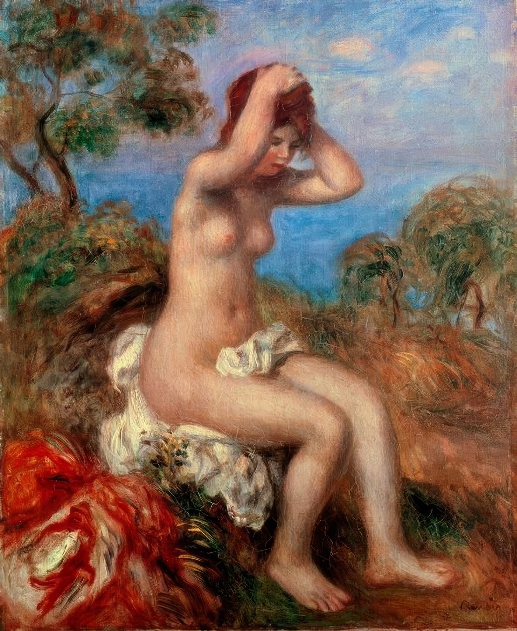 banyo kız by Pierre Auguste Renoir
