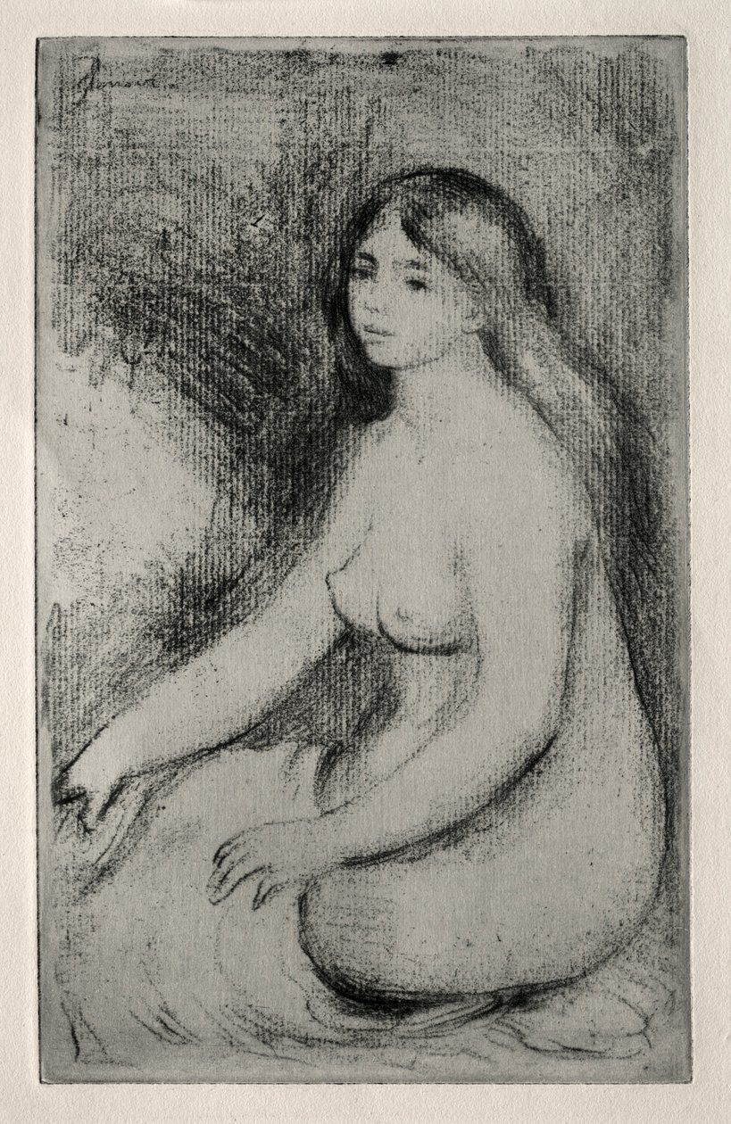 Oturan Yüzücü, c. 1905. by Pierre Auguste Renoir