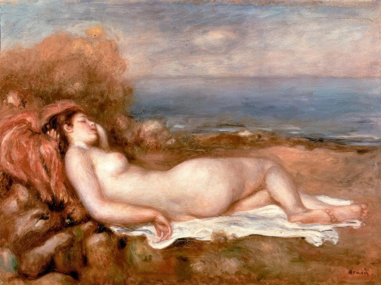 Dinlenme dansçısı by Pierre Auguste Renoir
