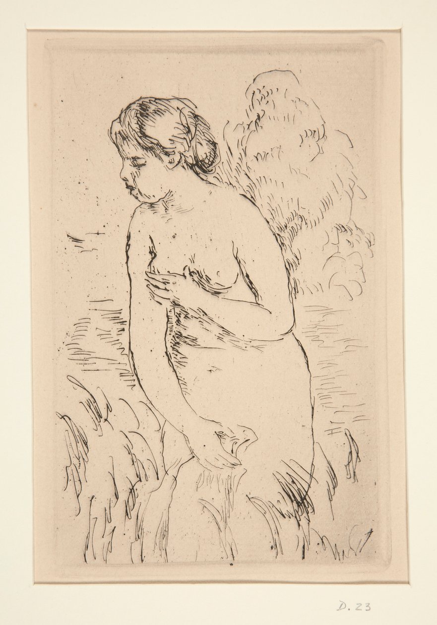 Baigneuse ilk çıkışı, ? mi-jambes (Dizlere Kadar Ayakta Yıkanan) by Pierre Auguste Renoir