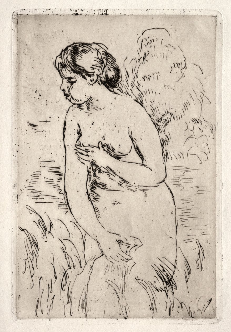 Yüzücü ayakta, yarım ayaklı. by Pierre Auguste Renoir