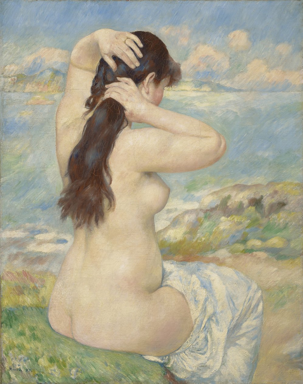 Banyocu Saçını Düzenliyor, 1885 by Pierre Auguste Renoir