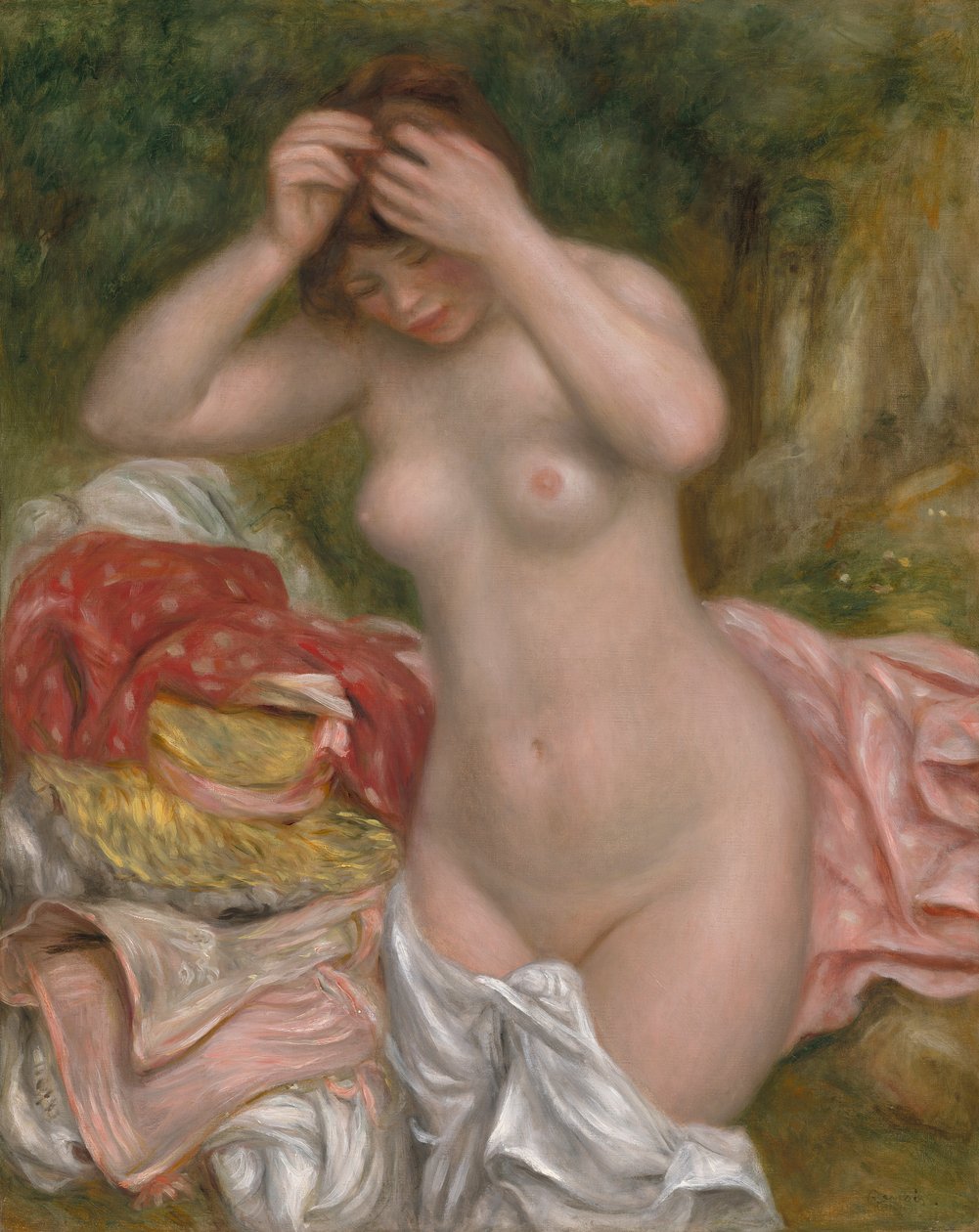 Banyocu Saçını Düzenliyor, 1893 by Pierre Auguste Renoir