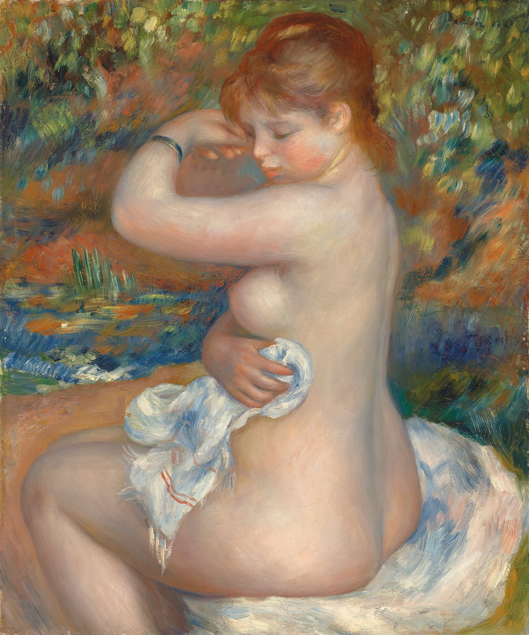 yüzücü; baignoz by Pierre Auguste Renoir