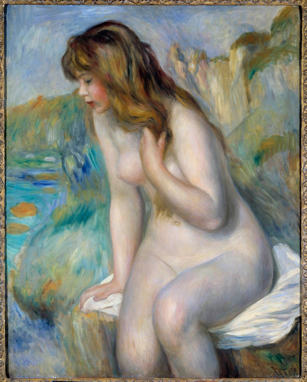 Bather Tablosu Pierre Auguste Renoir (1841-1919) 1892 Özel koleksiyon by Pierre Auguste Renoir