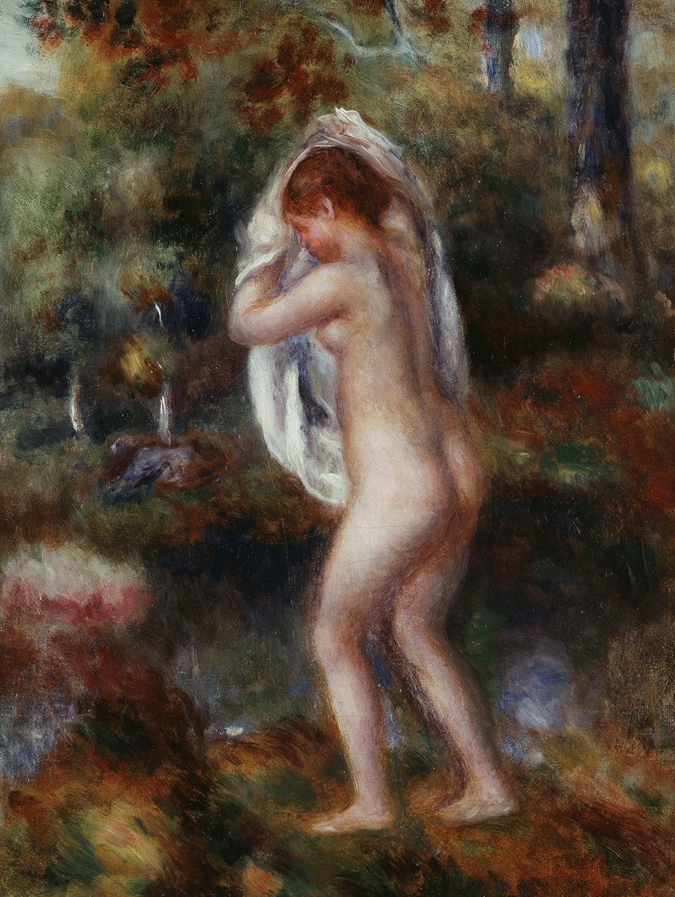 Banyoda Soyunma, 1897 by Pierre Auguste Renoir