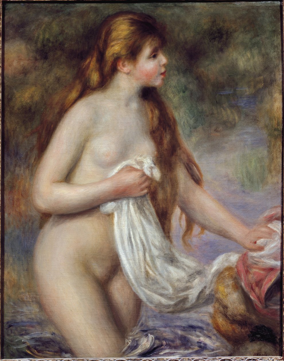 Uzun saçlı yüzücü (tuval üzerine yağlı boya, yaklaşık 1895) by Pierre Auguste Renoir
