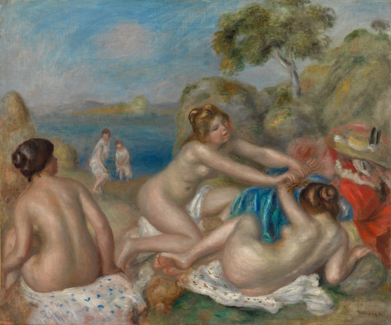 Yengeçle Oynayan Yıkananlar by Pierre Auguste Renoir