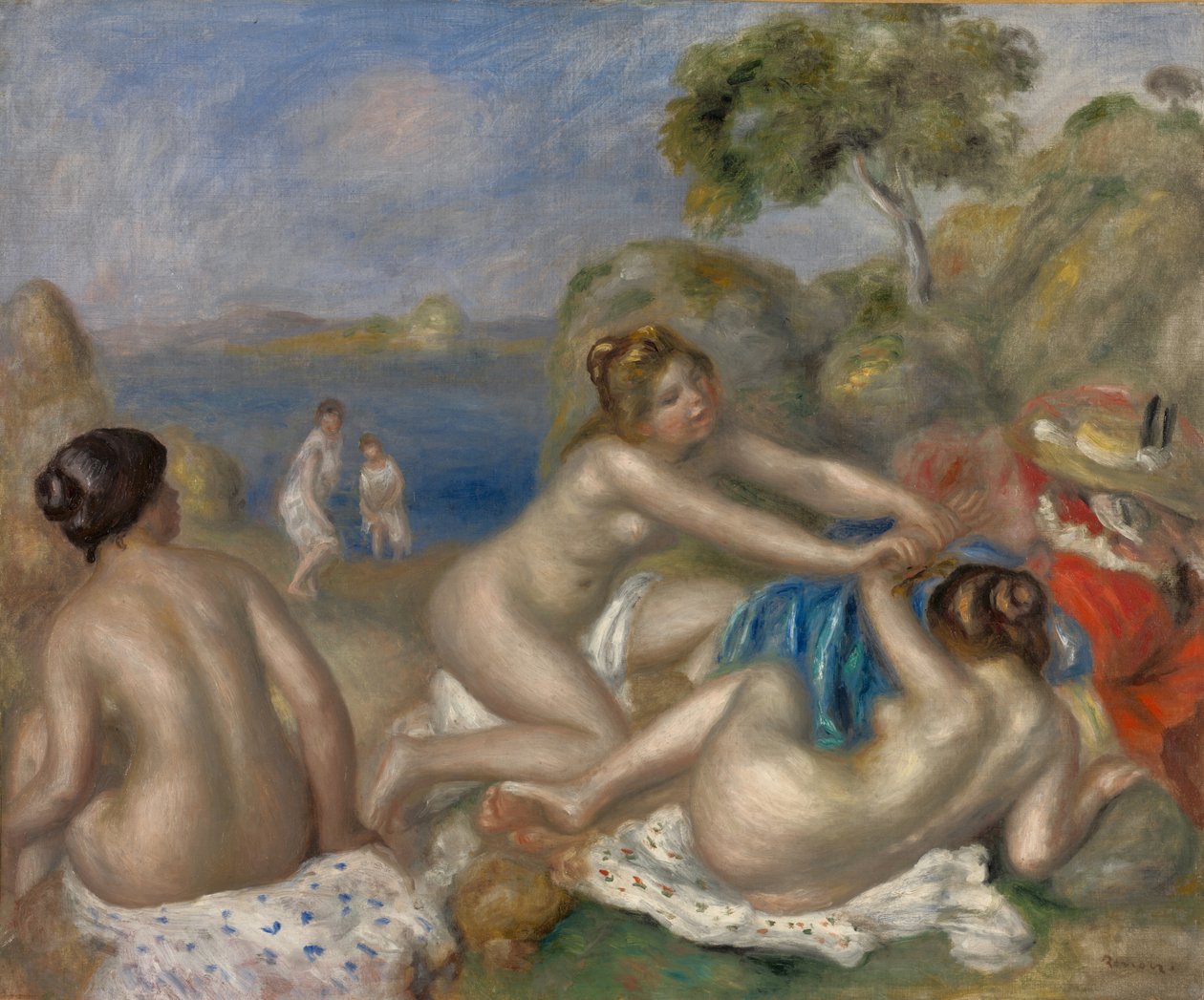 Yengeçle Oynayan Yengeçler, 1897 dolayları (kumaş üzerine yağlı boya) by Pierre Auguste Renoir