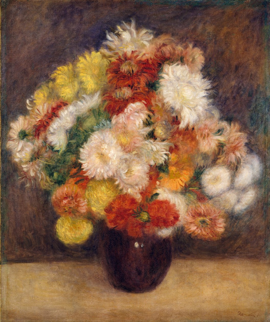Krizantem Buketi, 1881 by Pierre Auguste Renoir