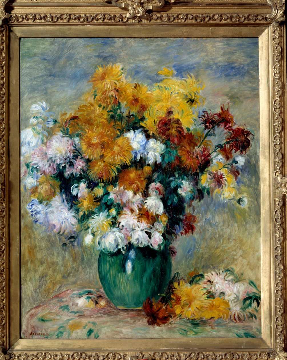 Buket krizantem. Pierre Auguste Renoir