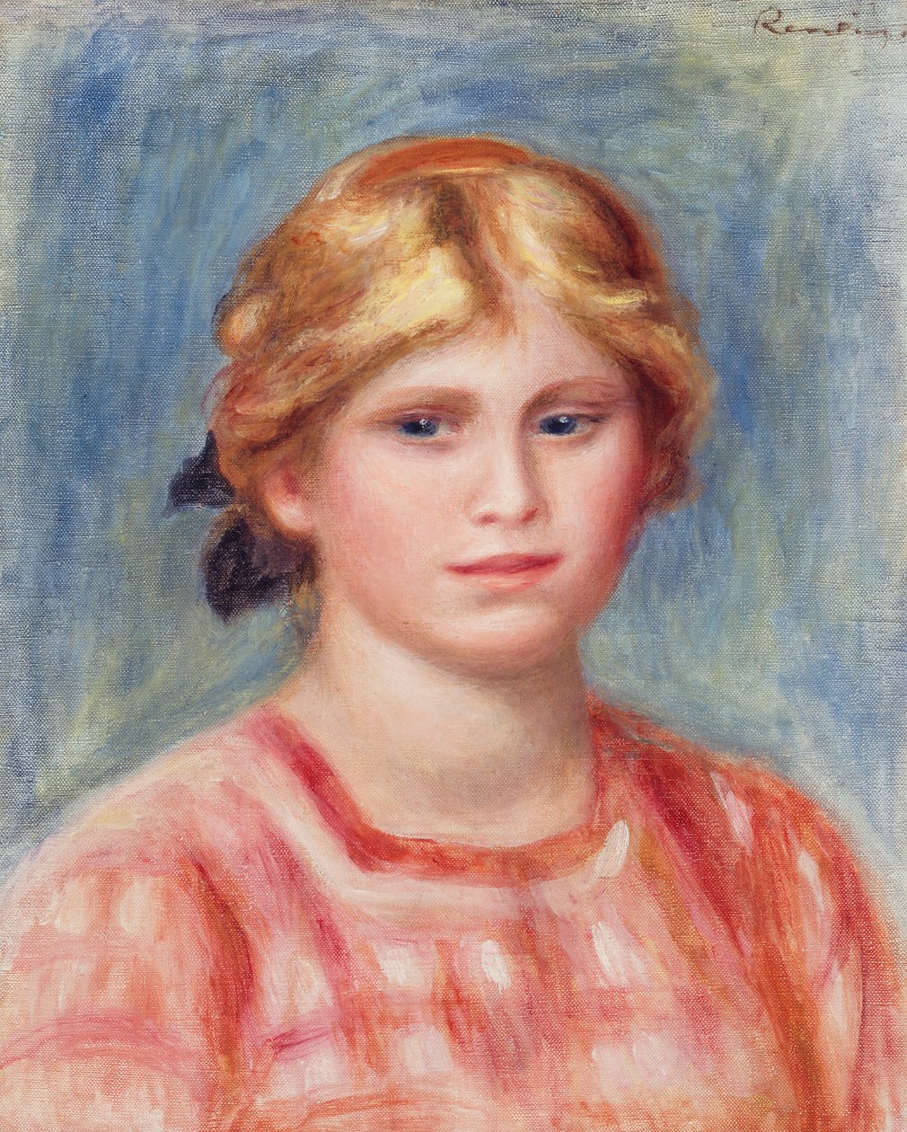 Gül Rengi Bluzlu Kadın Büstü, 1905 by Pierre Auguste Renoir