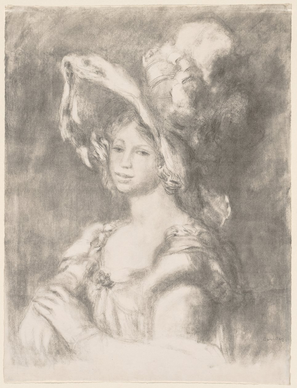 Genç Kız Mlle Büstü. Dieterle. by Pierre Auguste Renoir