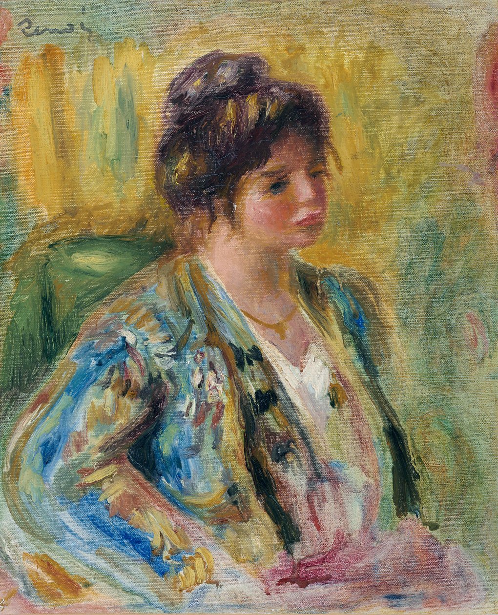 Doğu Kostümlü Kadın Büstü, c. 1895 by Pierre Auguste Renoir