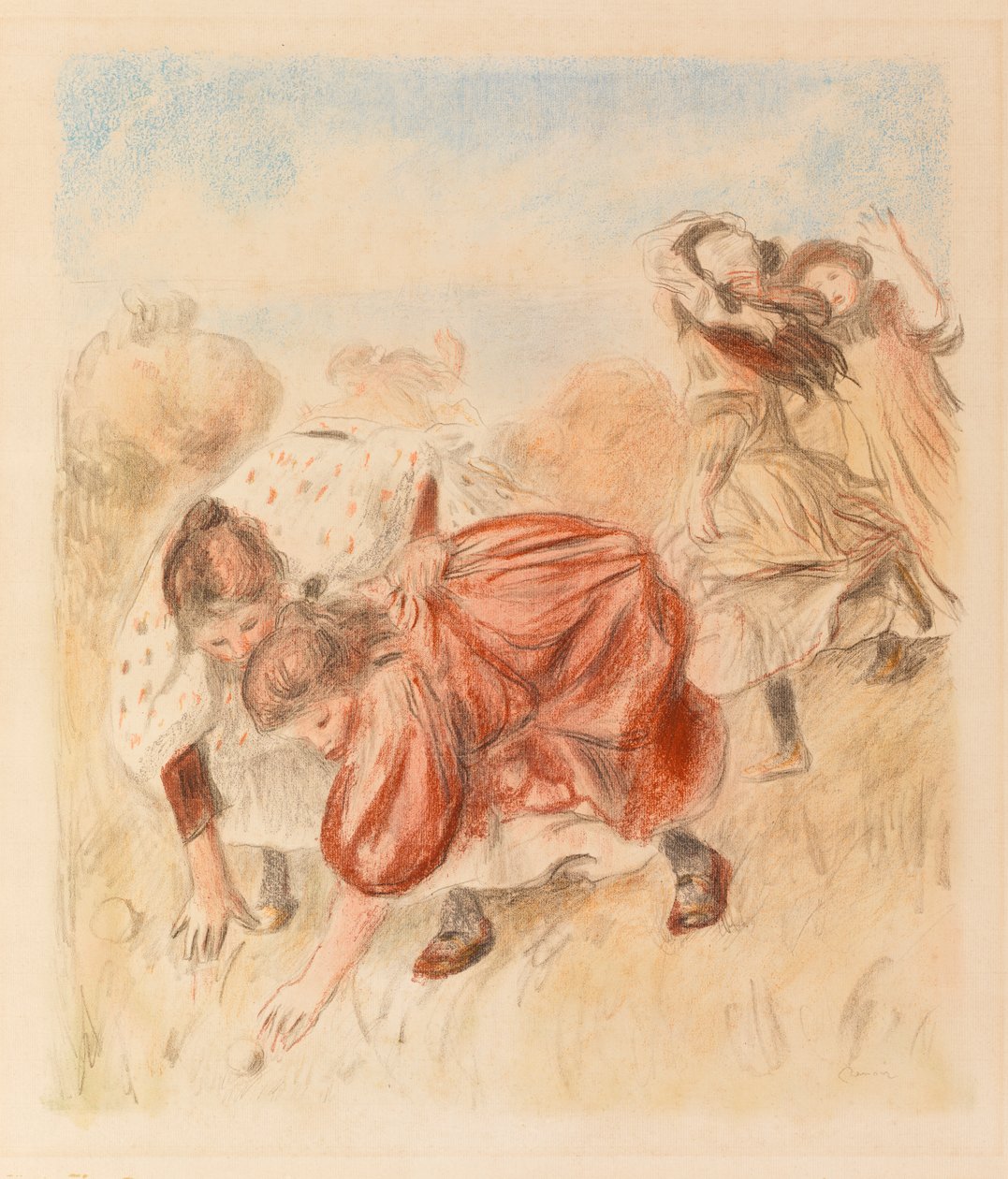 Top Oynayan Çocuklar by Pierre Auguste Renoir