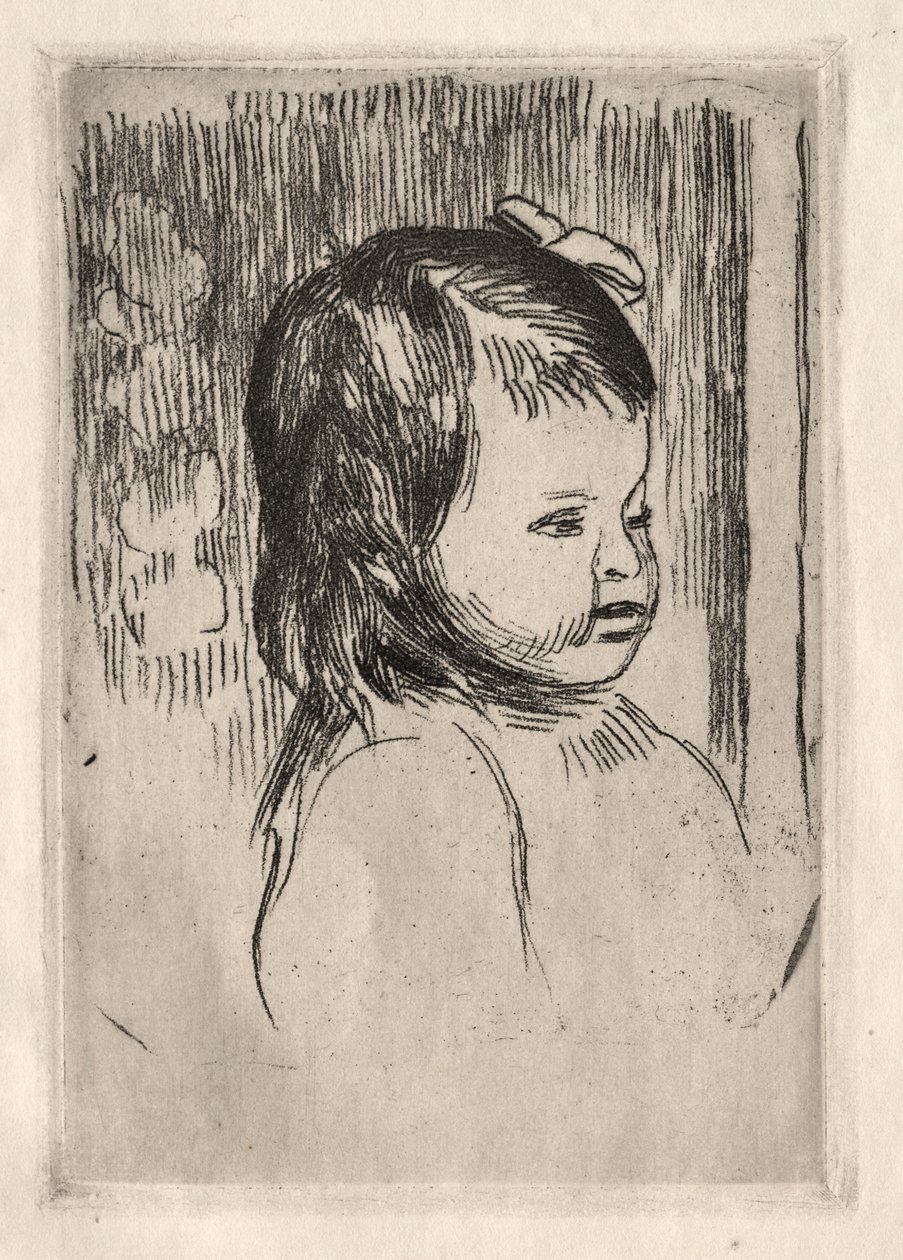 Çocuğun Büstü, Sağa Döndü by Pierre Auguste Renoir