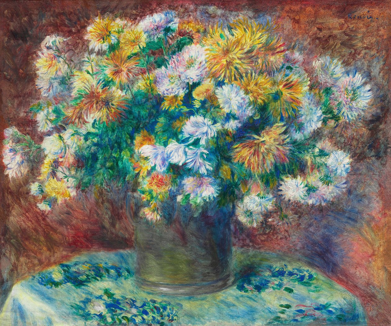 krizantemler by Pierre Auguste Renoir