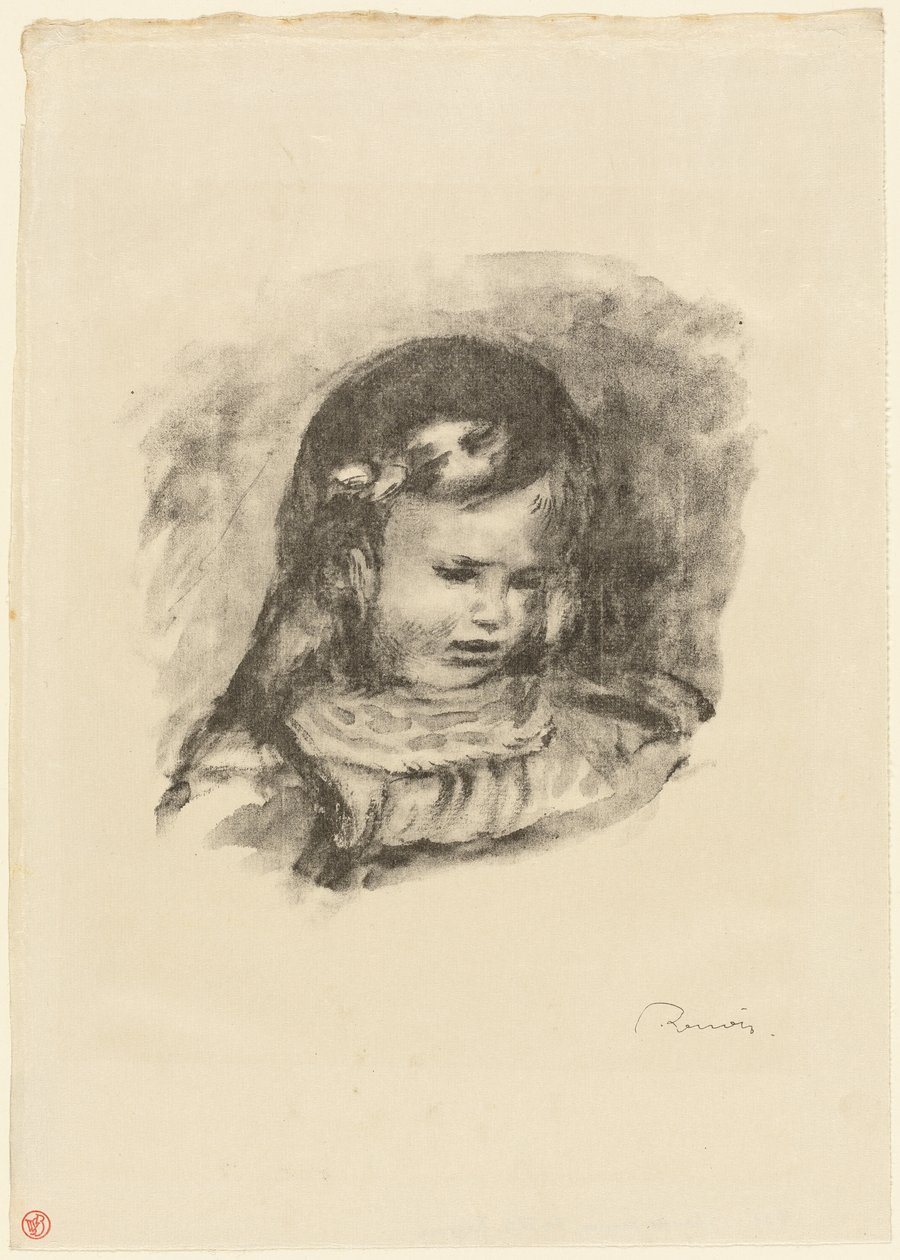 Claude Renoir, Baş Alçaltılmış by Pierre Auguste Renoir