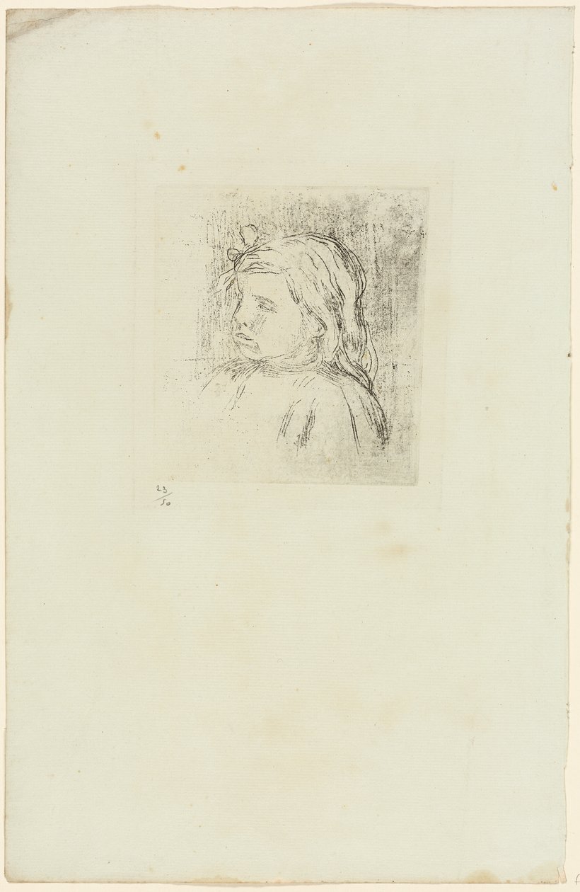 Claude Renoir Çeyrek Üçte Sola Döndü by Pierre Auguste Renoir