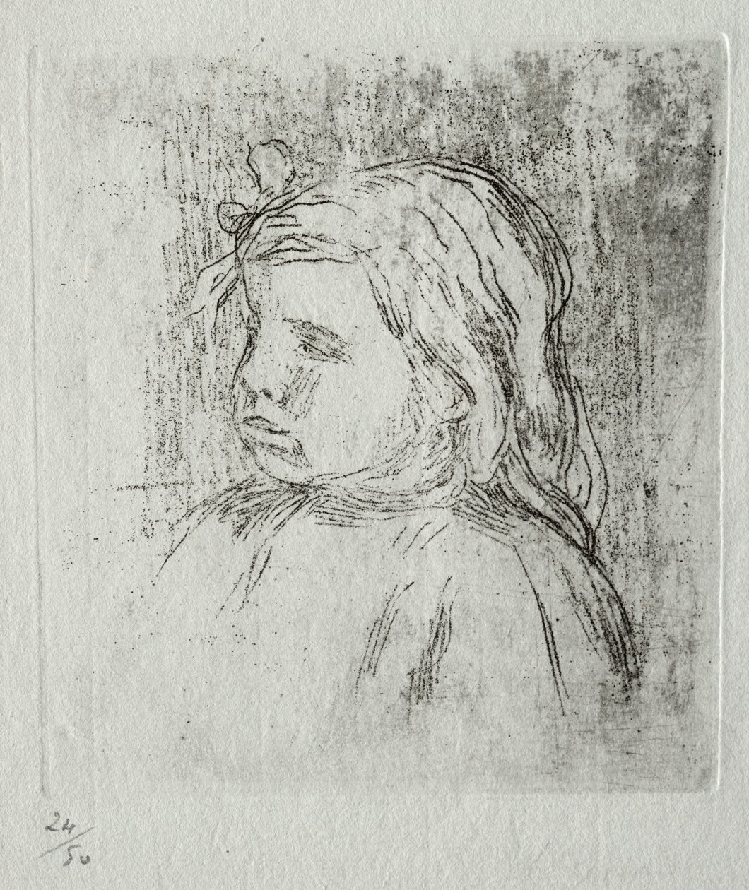 Claude Renoir, dörtte üçü sola, 1908. by Pierre Auguste Renoir