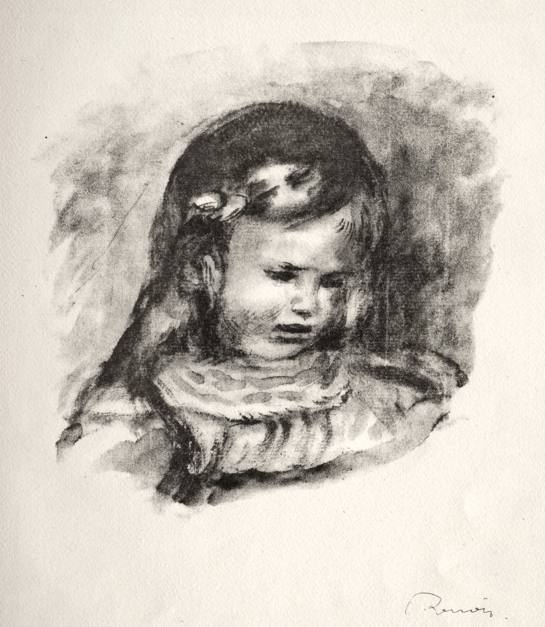 Claude Renoir, baş aşağı by Pierre Auguste Renoir