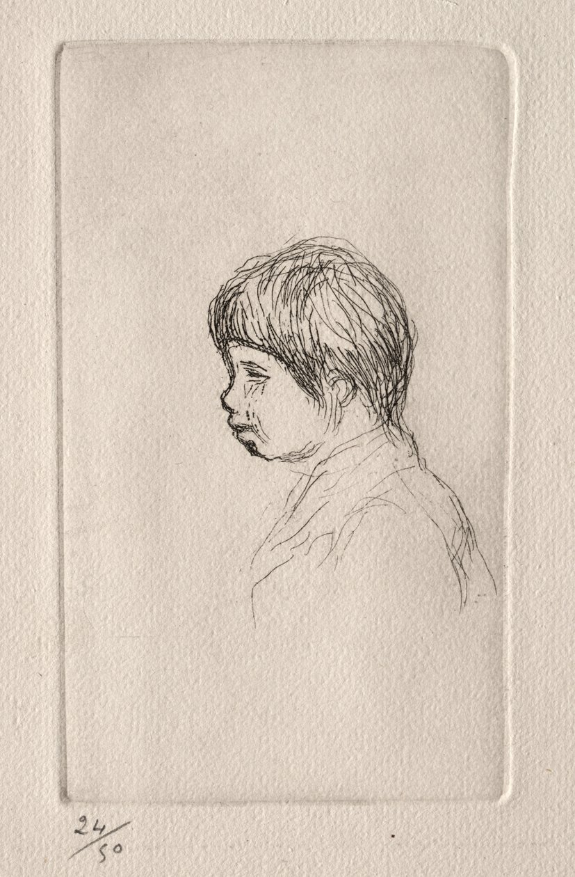 Sanatçının Oğlu Claude Renoir Profilde by Pierre Auguste Renoir