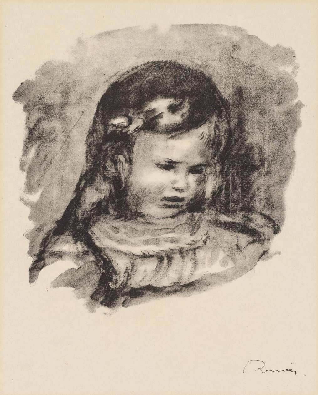 Claude Renoir, Baş İndirildi by Pierre Auguste Renoir