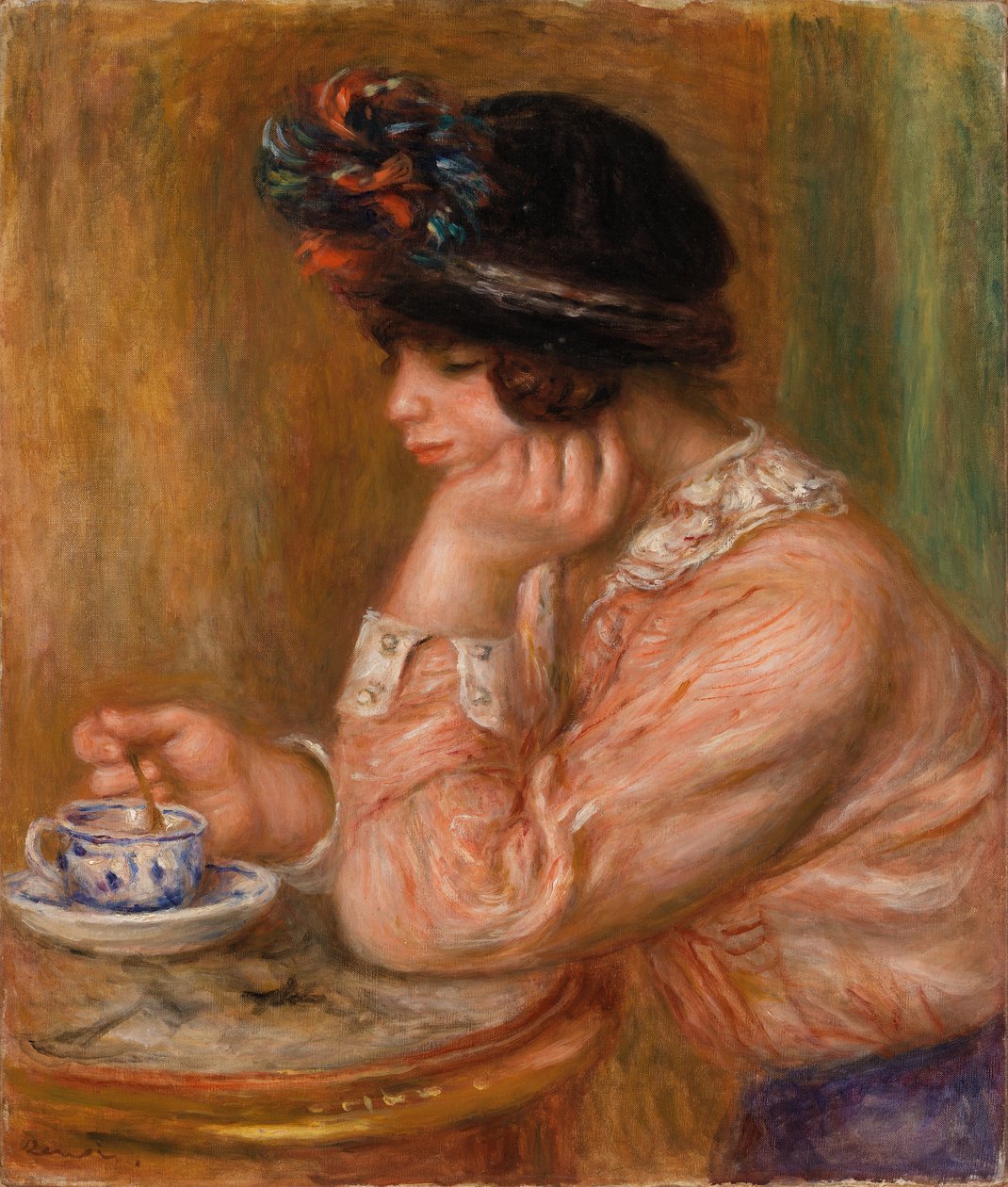 bir fincan çikolata by Pierre Auguste Renoir