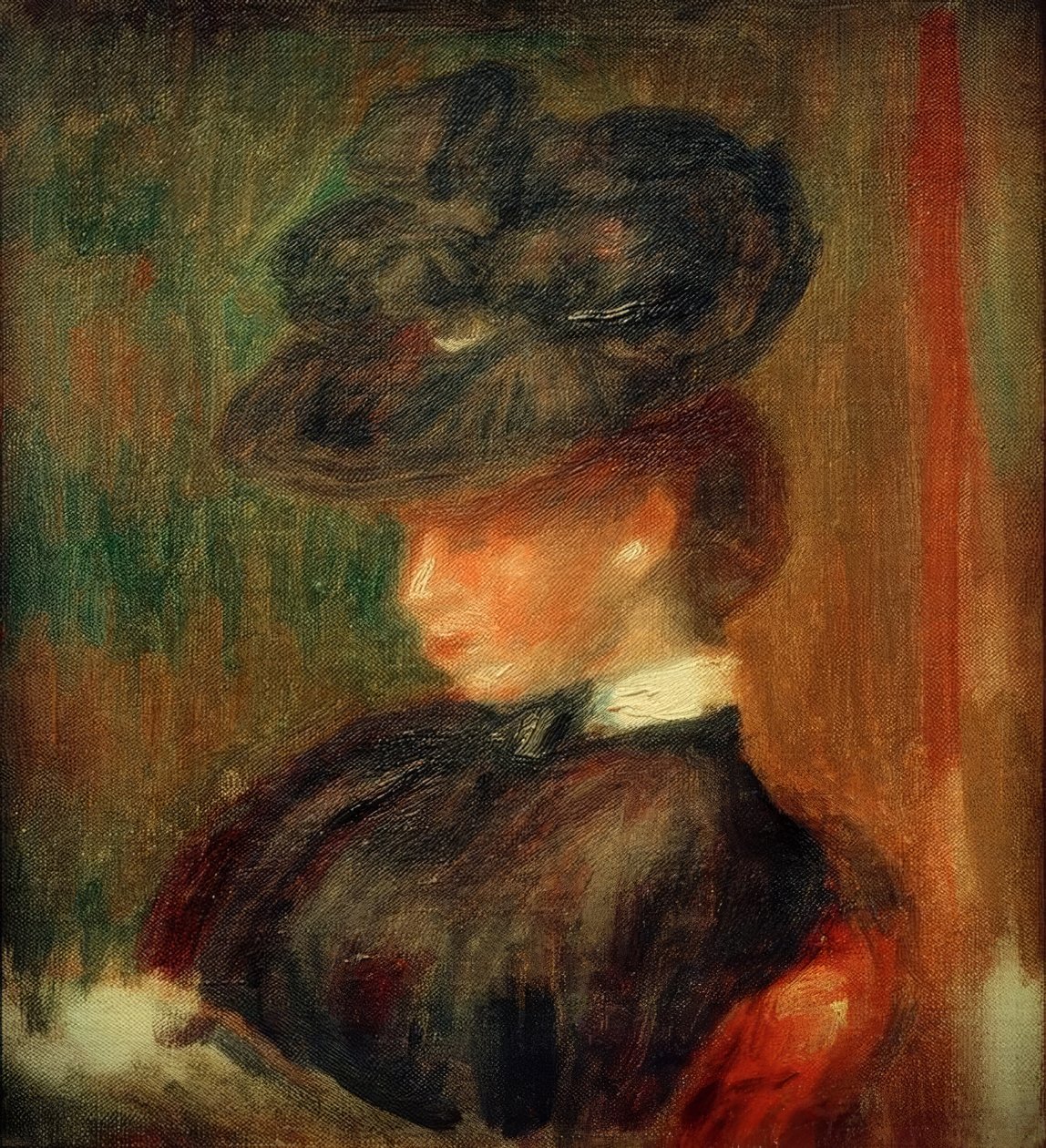 Bayan şapkalı by Pierre Auguste Renoir
