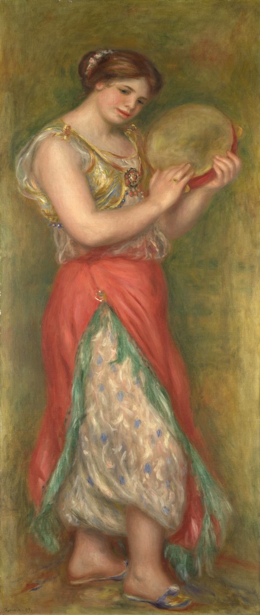 Tef ile Dans Eden Kız, 1909 by Pierre Auguste Renoir