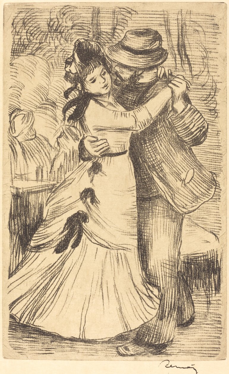 Ülkede Dans Etmek La danse a la campagne, c. 1890. by Pierre Auguste Renoir