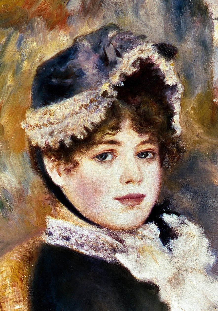 “” Sahilde””” detayı. Resim Pierre Auguste Renoir (Pierre-Auguste) by Pierre Auguste Renoir