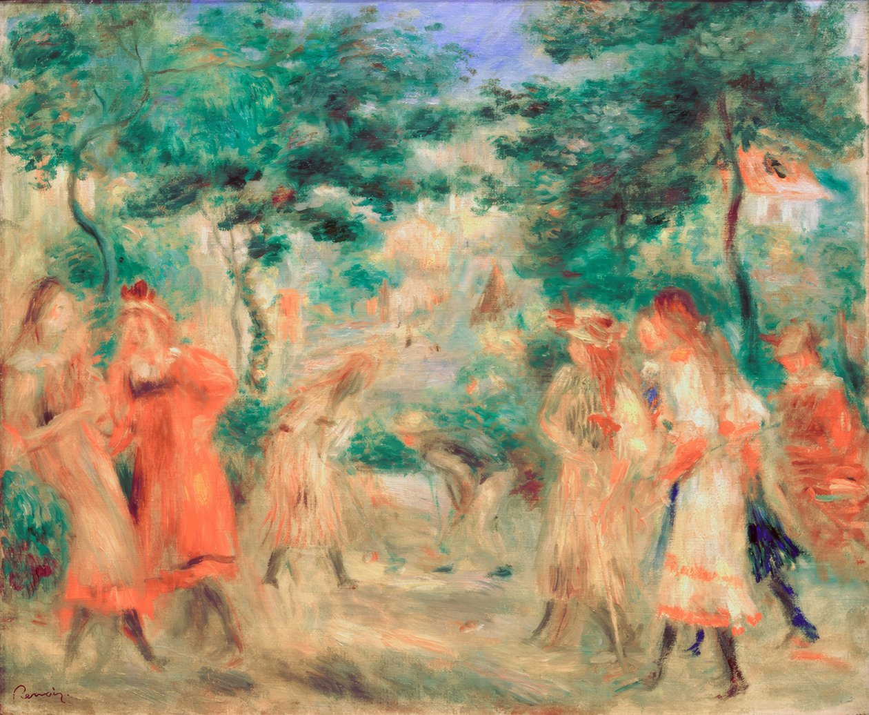 Montmartre bahçesinde çocuklar by Pierre Auguste Renoir