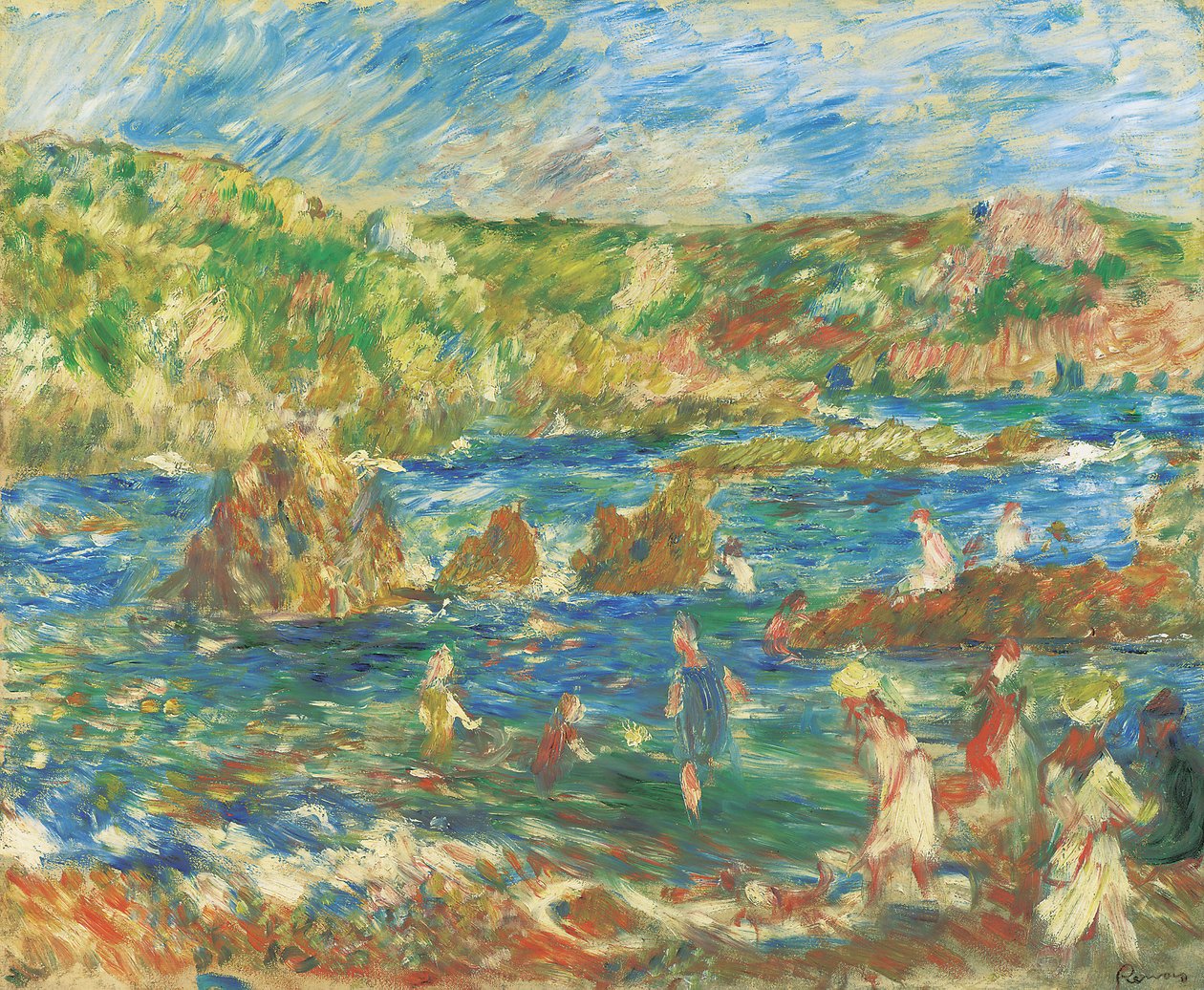 Guernsey Sahilindeki Çocuklar, 1883 dolayları by Pierre Auguste Renoir