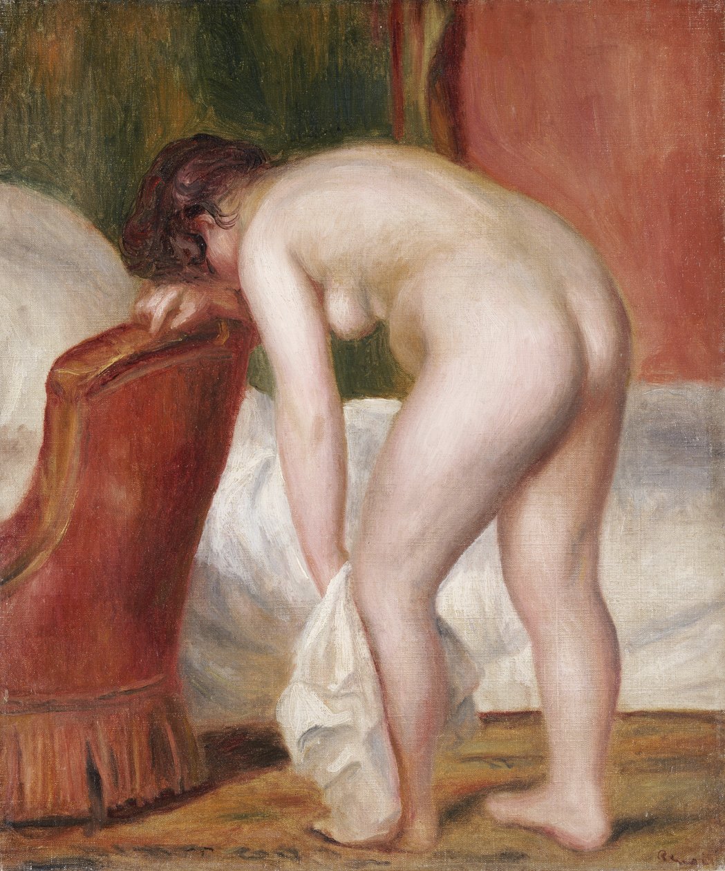 Çıplak Kadın Kendi Kendini Kurutur, c.1909 by Pierre Auguste Renoir