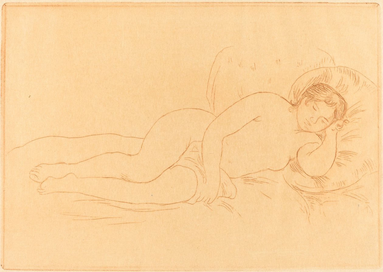 Kadın Çıplak Uzanmış Femme nue couchee, 1906. by Pierre Auguste Renoir