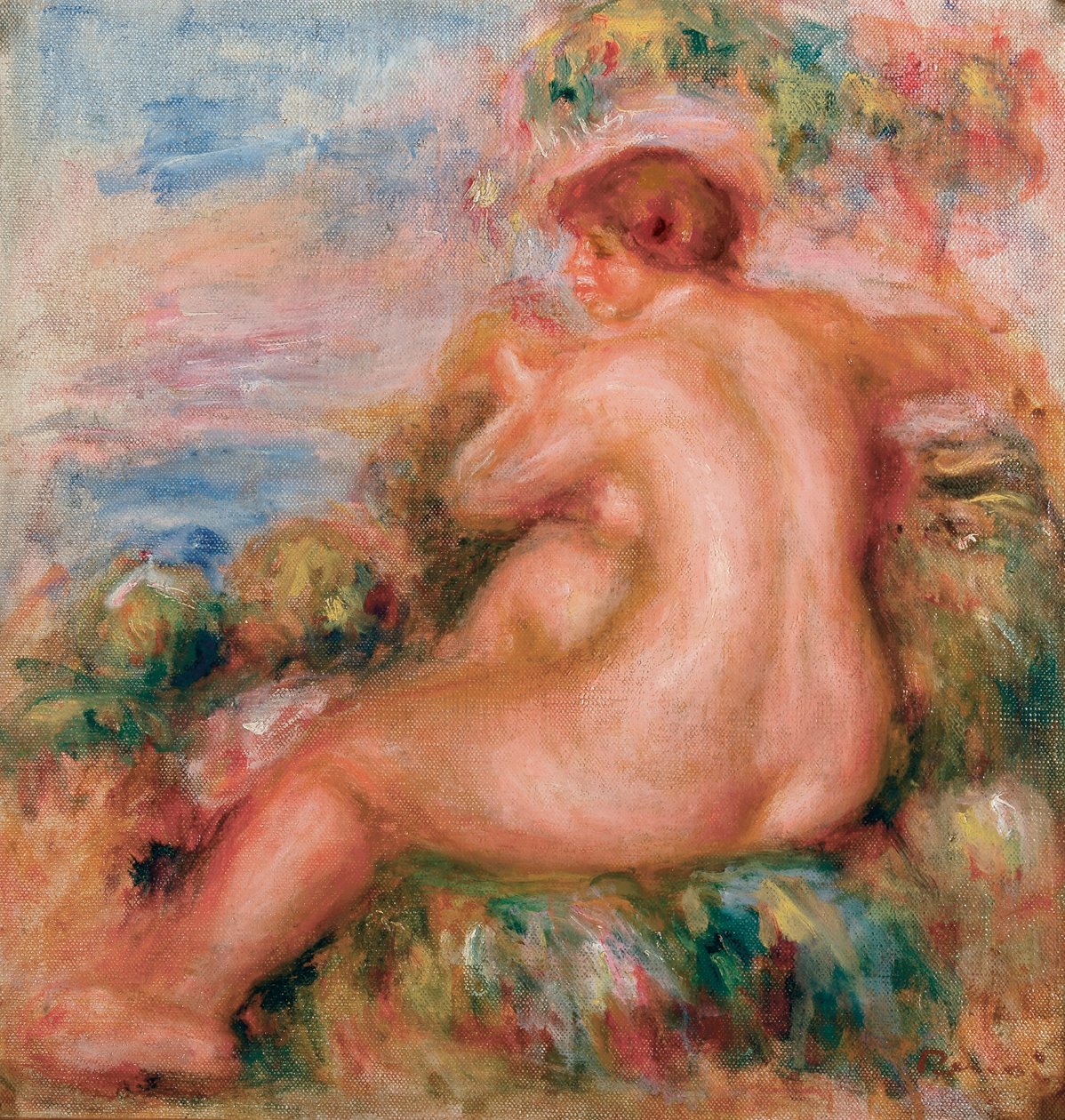 Manzarada Çıplak Kadın, 1915 by Pierre Auguste Renoir