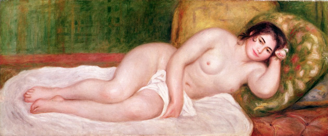 Kanepede çıplak kadın by Pierre Auguste Renoir